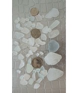 40+ Pieces ~ Genuine Lake Erie Beach Glass ~ Surf Tumbled ~ Frosted (53) - £17.73 GBP