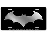 Batman Batarang Inspired Art Gray on Black FLAT Aluminum Novelty License... - £14.38 GBP