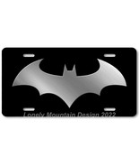Batman Batarang Inspired Art Gray on Black FLAT Aluminum Novelty License... - £14.21 GBP