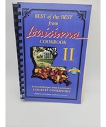 Best Of Lousiana Cookbook 2 Glasses Hard Cardboard Backing With Spiral B... - $13.95