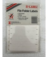 Z-Label File Folder White Labels 3 1/2&quot; x 9/16&quot; - £6.17 GBP