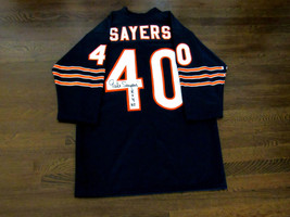 GALE SAYERS ROY 65 CHICAGO BEARS HOF SIGNED AUTO QUALITY LONG SLEEVE JER... - £394.50 GBP
