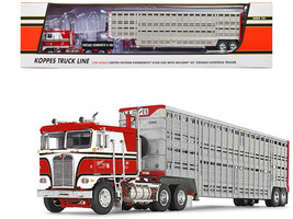 Kenworth K100 COE Red and White with 45&#39; Wilson Vintage Livestock Trailer &quot;Koppe - £111.22 GBP