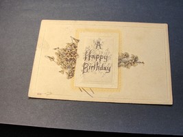 A Happy Birthday Greetings, Flowers -1909 Unposted Embossed Postcard. - £7.00 GBP