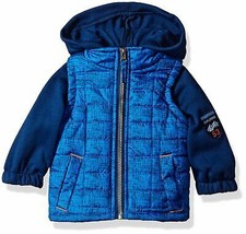 iXtreme Baby Boys Infant Tonal Print Vest w/Fleece Hood &amp;Sleeve - £19.95 GBP