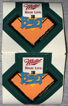 Miller High Life Beer THE BEST-Stickers (Miller Brewing Co) UNUSED, 6 Total - £5.42 GBP
