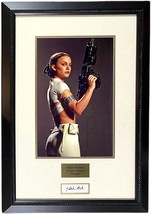 NATALIE PORTMAN Autograph Book Page PHOTO FRAMED PADME AMIDAIA STAR WARS... - £600.96 GBP