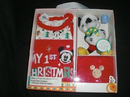 WDW Disney Mickey Mouse Baby&#39;s First Christmas 4-PC Gift Set 9-12 MO New... - £34.36 GBP
