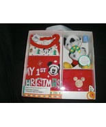 WDW Disney Mickey Mouse Baby&#39;s First Christmas 4-PC Gift Set 9-12 MO New... - £33.82 GBP