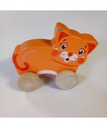 Wooden Kitty Cat Toddler Rolling Toy Educational Learning  - €10,17 EUR