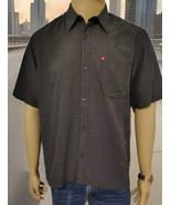 Vintage Quiksilver Mens Short Sleeve Grey Plaid Button Up Shirt Size Medium - $222.99 MXN