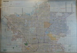 Fresno CA Laminated Wall Map (K) - £35.57 GBP