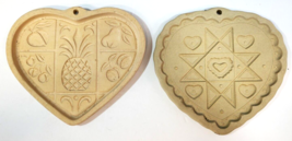 Pampered Chef 2001 Hospitality Heart Cookie Mold. 1992 Home Spun Heart Cookie - $24.74