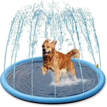 Splash Sprinkler Pad for Dogs, Pet Swimming Pool Bathtub Thicken Splash, 40&quot; - £19.54 GBP