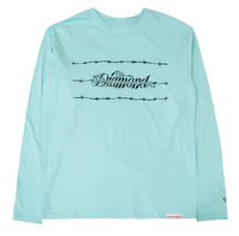 Diamond Supply Co. Men&#39;s Barbed Wire Long Sleeve Seafoam Green T-Shirt - £19.10 GBP
