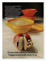 Tupperware Servalier Bowls Apple with Lock Vintage 1972 Full-Page Magazi... - £7.75 GBP