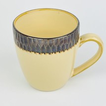 Crate &amp; Barrel Scavo 14oz. Coffee / Tea Mug Cup Embossed Metallic Brown Rim (1) - £5.13 GBP