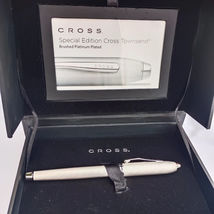 Cross Fountain Pen Special Edition Brushed Platinum Plated 18K Gold nib - £391.96 GBP