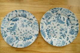 PORTMEIRION China Botanic Blue Chintz Smooth Edge Lot 2 Dinner Plates 10... - $123.74