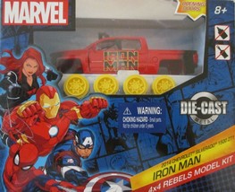Marvel 4x4 Rebels Model Kit 4.5&quot; Truck Build Kit Iron Man - £6.57 GBP