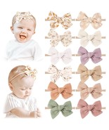 Baby Girl Bows and Headbands 12 Packs of Stretchy Hairbands Hair Bows fo... - £25.68 GBP