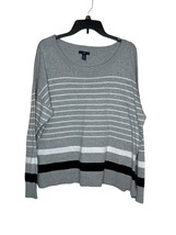 Gap Women&#39;s Sweater Striped Long Sleeves Scoop Neck Cashmere Pullover Plus XXL - £15.56 GBP