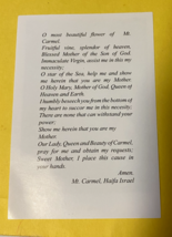Our Lady of Mount Carmel Prayer Card, New From Holy Land - £2.34 GBP