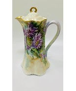 Antique Limoges Haviland hand-painted floral coffee chocolate pot, teapot - $295.00