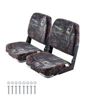 VEVOR Boat Seat Low Back Folding Sponge PU Camo PP Frame 2-Pack - $83.99