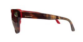 Valentino V656S 240 Red Tortoise Rockstud Sunglasses Italy V Logo image 4