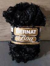 Bernat Boa Raven Black 1 Skeins Eyelash Yarn 71 Yards 1.75oz - £7.33 GBP