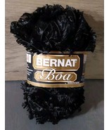 Bernat Boa Raven Black 1 Skeins Eyelash Yarn 71 Yards 1.75oz - $9.50