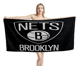 Brooklyn Nets NBA Beach Bath Towel Swimming Pool Holiday Vacation Mement... - £18.49 GBP+