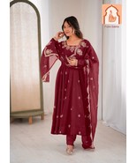 Elegant Embroidered Sequence Designer Anarkali Set - $61.00