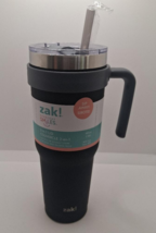 Zak! Everyday Smiles Thermal Tumbler 2 in 1 Lid Handle Black 40 oz / 1.18L - $20.89