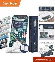 Kids Bath Mat 40x16 - Non-Toxic, Washable &amp; Includes 2 Hooks for Easy Dr... - $58.36