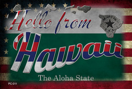 Hello From Hawaii Novelty Metal Postcard - $15.95