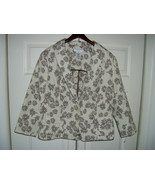 Covington Cream Brown Taupe Floral Jacket Blazer Mint Condition Size 14 - £11.62 GBP