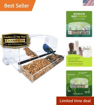 Suction-Cup Mounted Acrylic Bird Feeder with Sliding Tray - Dimensions: ... - $1,076.59 MXN