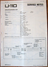 Roland U-110 Midi Synthesizer Module Original Service Manual Booklet fro... - £31.10 GBP