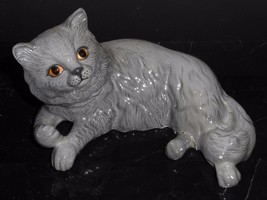 Beswick England Gray Cat Lying No 1876 - $48.51