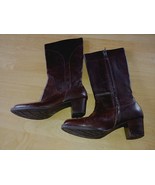 L.L. BEAN LADIES KNEE-HIGH BROWN LEATHER BOOTS-10M-GENTLY WORN-2&quot; HEEL-1... - $43.47 CAD