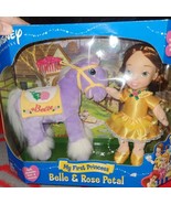 NEW Vintage 2002 Disney My First Princess Belle &amp; Rose Petal Dolls Very ... - £62.14 GBP