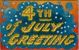 Patriotic Americana 4th of July Large Letter Embossed c1910 Postcard W16 - £11.94 GBP