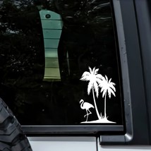 Flamingo Palm Coconut Tree Summer Vinyl Decal Sticker - Custom Truck Bum... - $109.18 MXN
