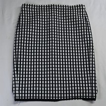 J.CREW 6 Black White Geometric E7852 Stretch Womens Straight Pencil Skirt - £7.96 GBP