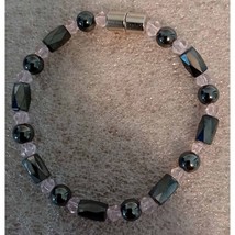 Magnetic Hematite Bracelet, Beaded Gemstone - £7.86 GBP