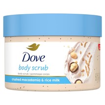 Dove Scrub Macadamia & Rice Milk Reveals Visibly Smoother Skin Body Scrub That N - $20.99