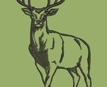 Stately Full-Body Stag Silhouette Embroidery Design - $4.75
