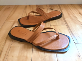 Schutz Womens Rania Strappy Flip Flop Sandals Cuoio Brown Leather Size 6... - €42,79 EUR